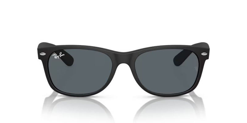 Ray-Ban New Wayfarer - Rubber black, Blue polarized