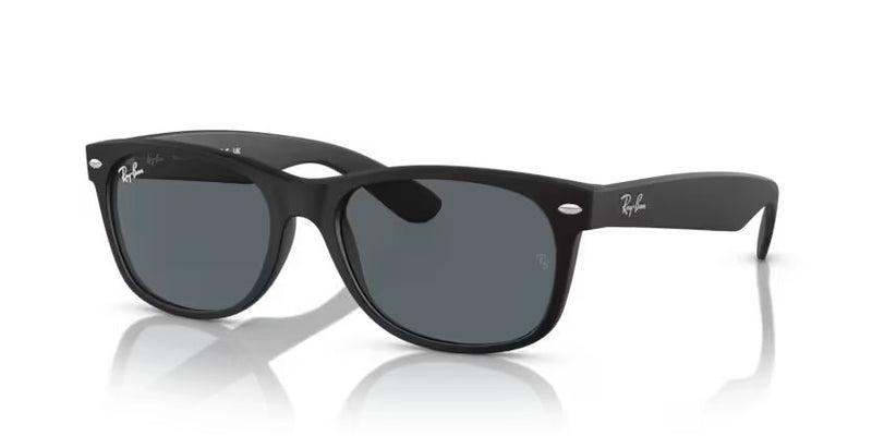 Ray-Ban New Wayfarer - Rubber black, Blue polarized