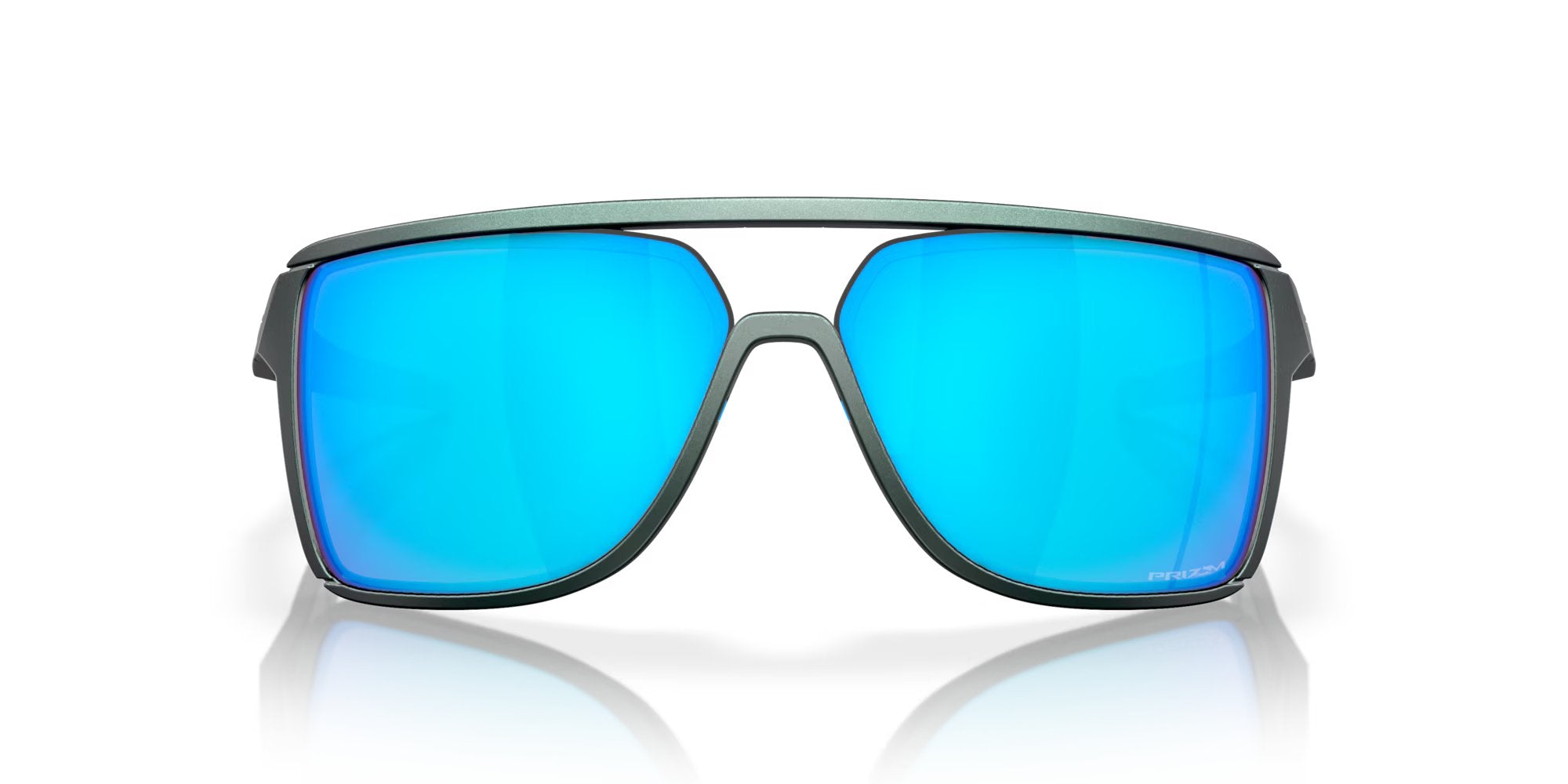 Oakley Castel - Matte Silver/Blue Colorshift, Prizm Sapphire