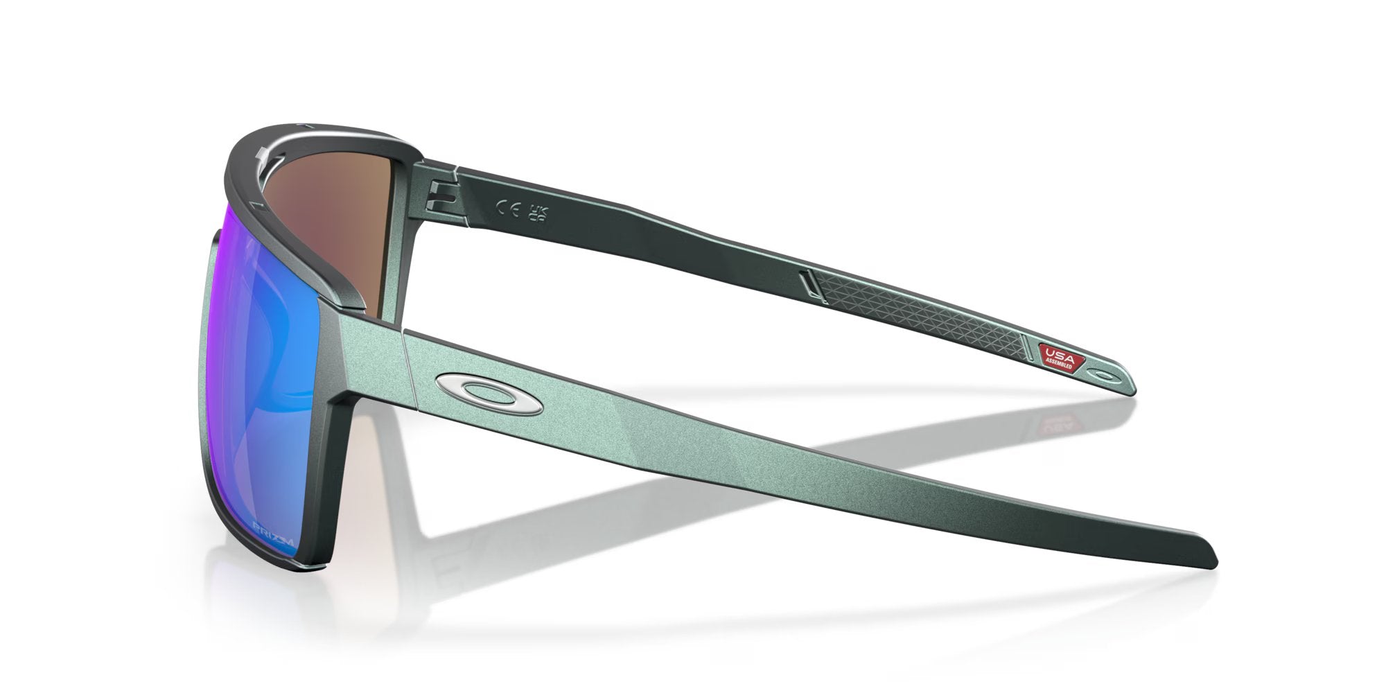 Oakley Castel - Matte Silver/Blue Colorshift, Prizm Sapphire