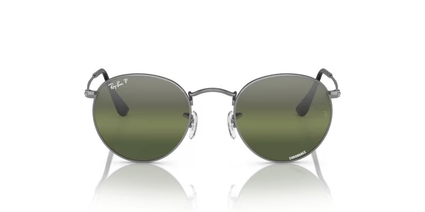 Ray-Ban Round Metal - Gunmetal, Silver/Green