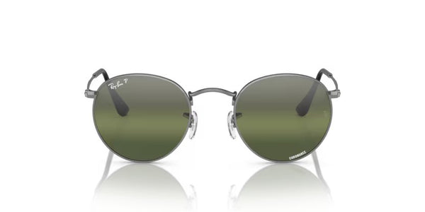 Ray-Ban Round Metal - Gunmetal, Silver/Green