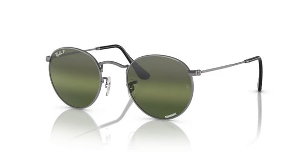 Ray-Ban Round Metal - Gunmetal, Silver/Green