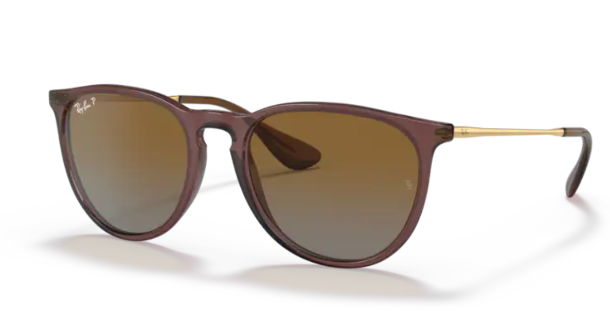 Ray-Ban Erika - Transparent dark brown, Brown gradient polarized
