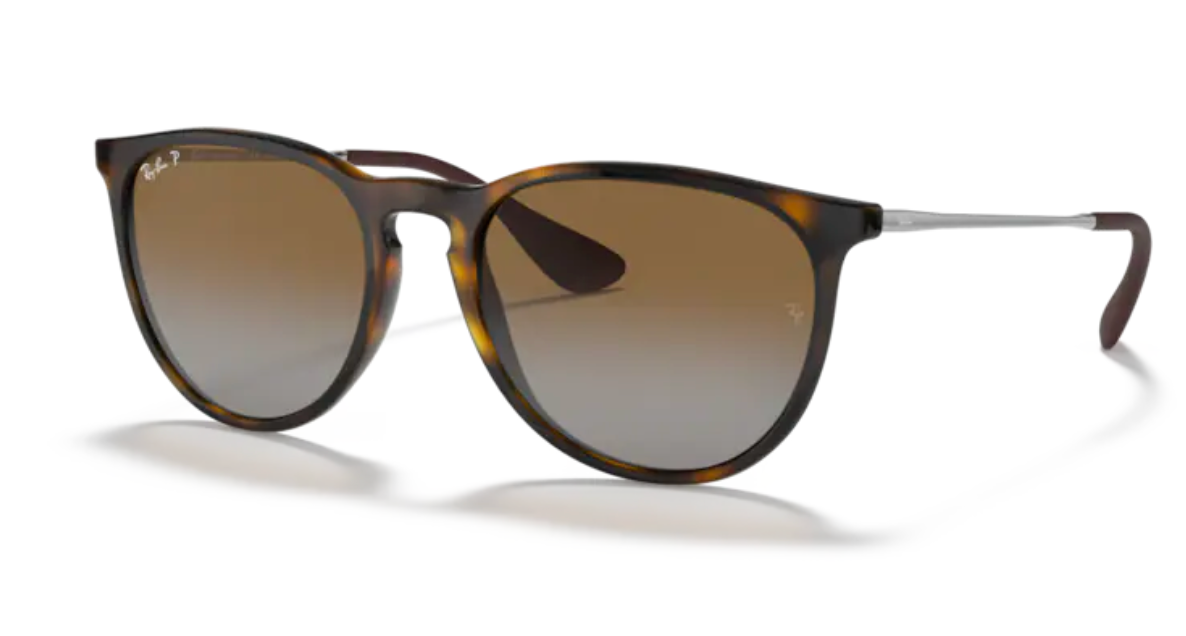 Ray-Ban Erika - Light havana, Brown polarized