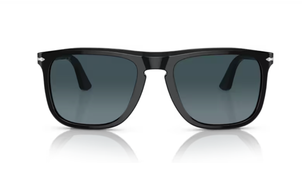 Persol 0PO3336S - Black, Light blue gradient dark blue polarized