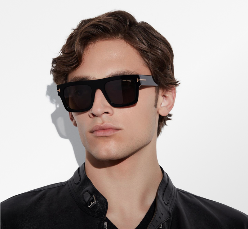 Tom Ford Fausto TF 711 - Matte Black, Smoke