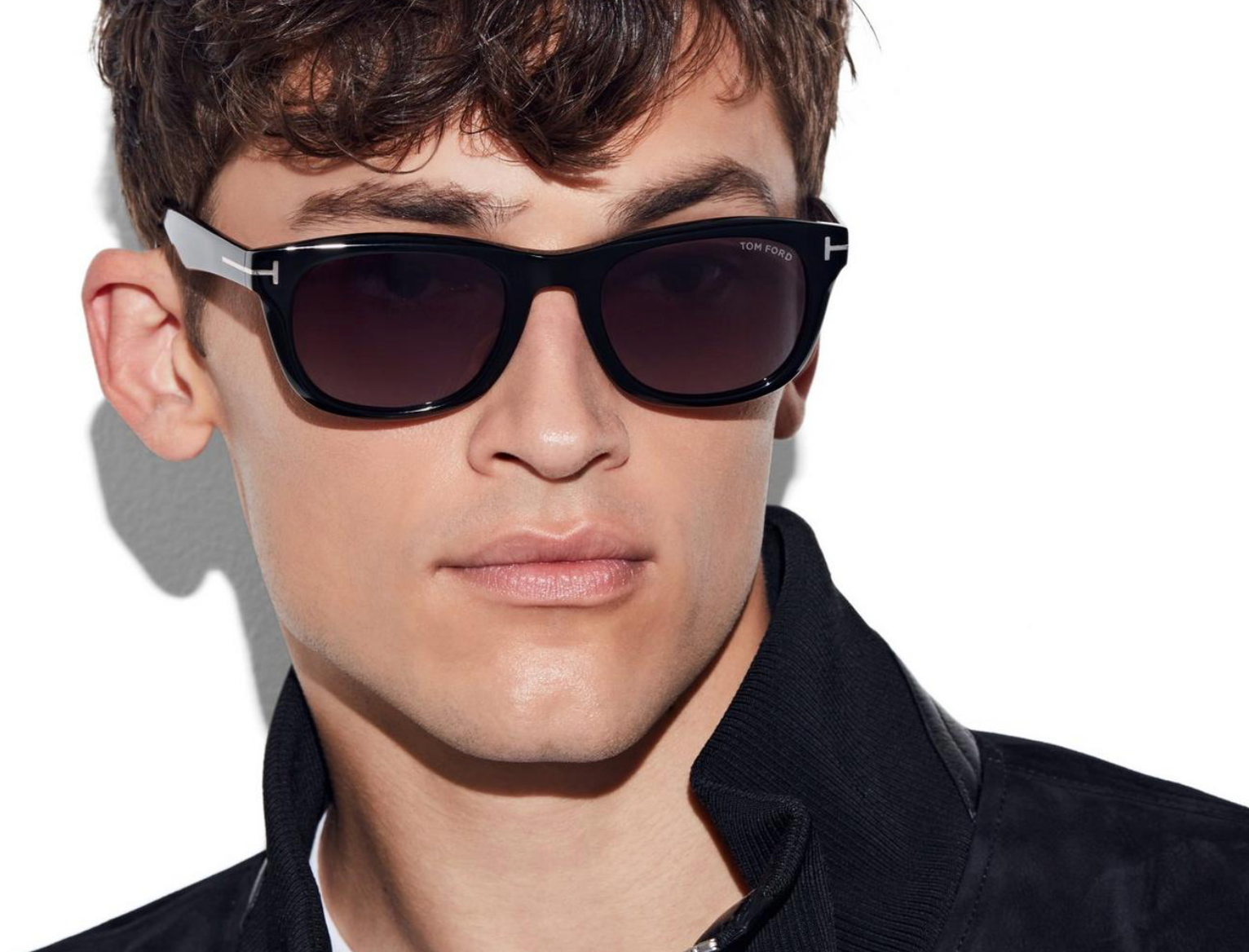 Tom Ford Kendel TF 1076 - Shiny Black, Gradient Smoke