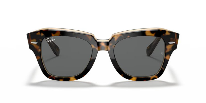 Ray-Ban State street - Havana on transparent brown, Dark grey