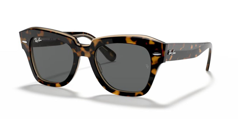 Ray-Ban State street - Havana on transparent brown, Dark grey