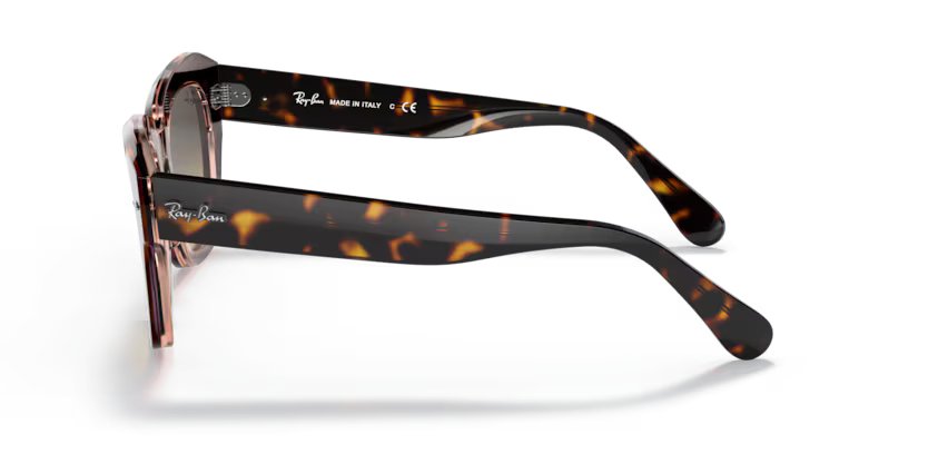 Ray-Ban State street - Havana on transparent pink, Brown/blue gradient