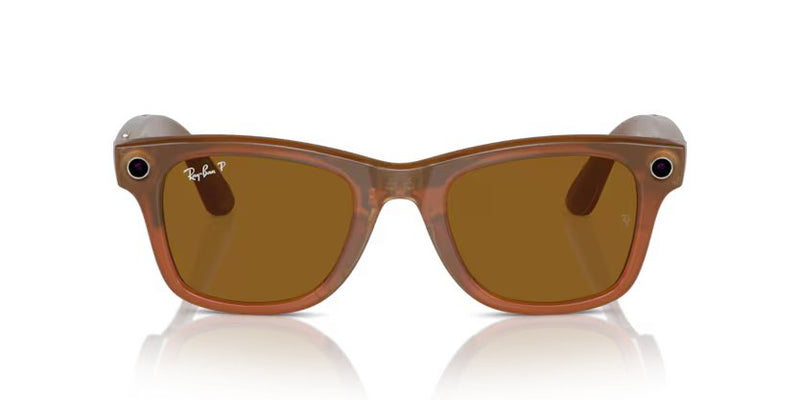 Ray-Ban Meta Wayfarer (smart glasses) - Caramel, Brown polarized