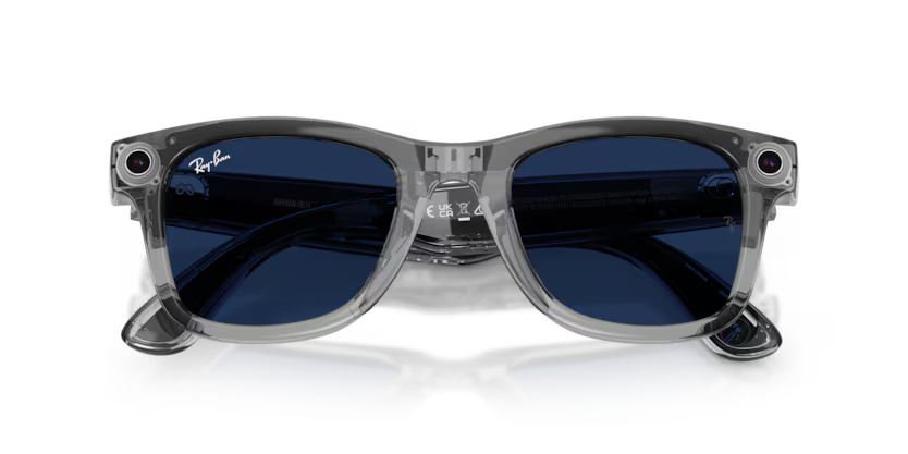 Ray-Ban Meta G2 Wayfarer (smart glasses) - Shiny Transp. Grey/Transitions Sapphire