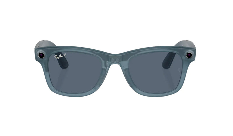 Ray-Ban Meta Wayfarer (smart glasses) - Matte jeans/Dusty blue polarized