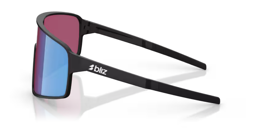 Bliz P001 - Matte black, Rose/violet mirror blue