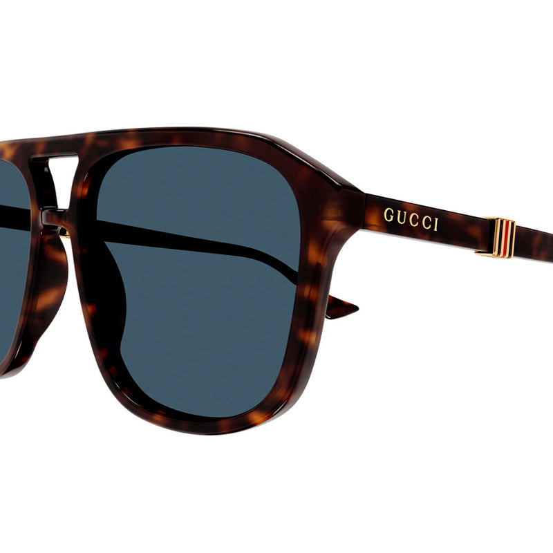 Gucci - Havana front, Blue lens