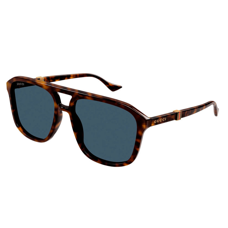 Gucci - Havana front, Blue lens