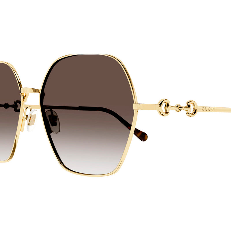 Gucci - Gold front, Brown lens