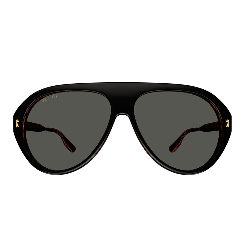 Gucci - black front, Grey lens